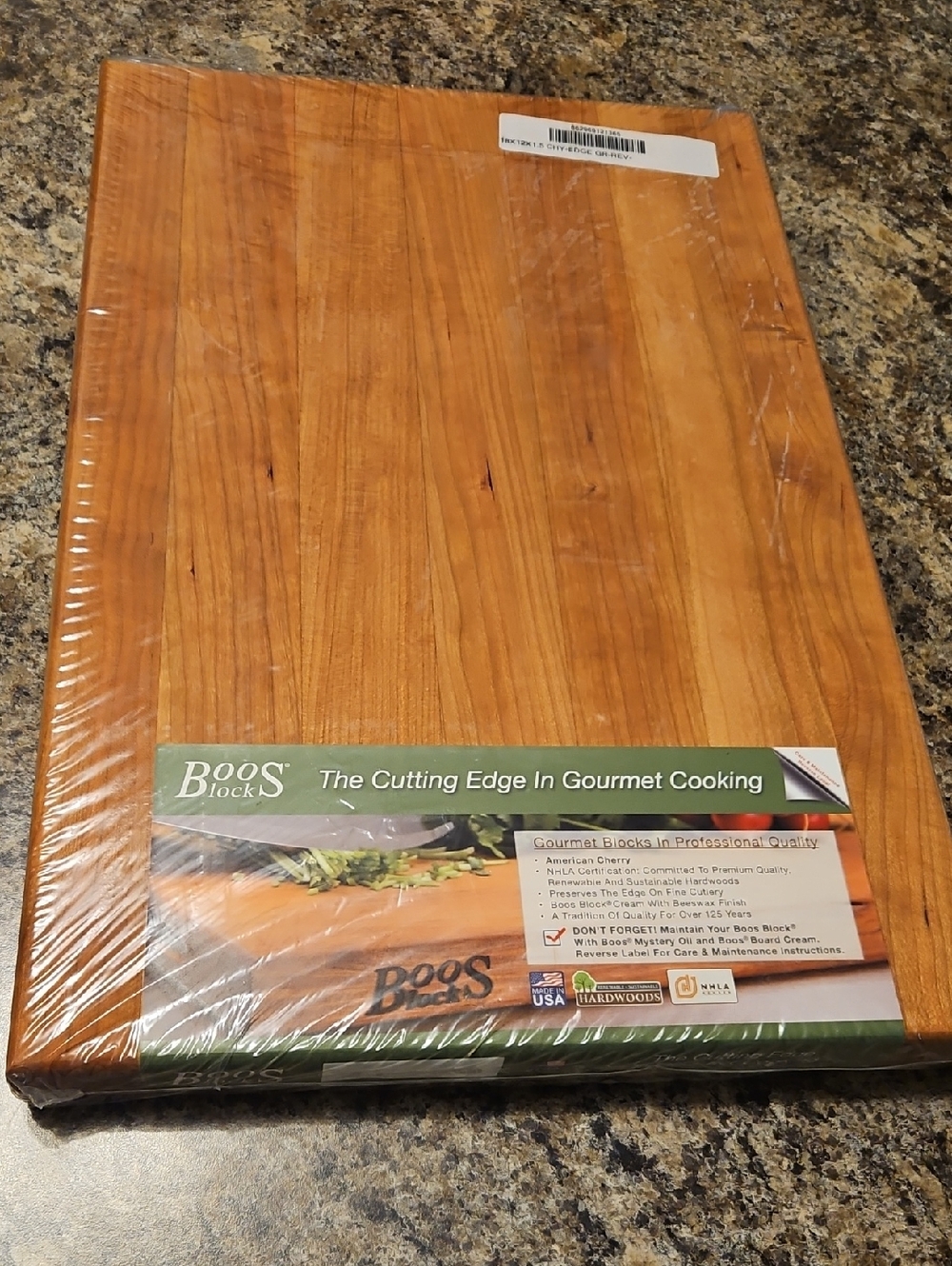 Boos Block Cherry Wood Cutting Board 18x12x1.5 BRAND NEW